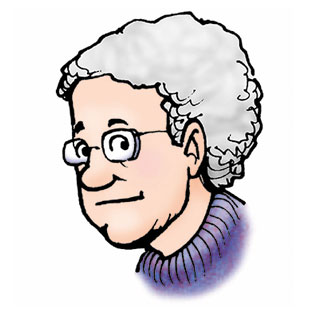 Grandma Carrie, an old woman with short, curly hair.