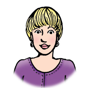 Deanna is a white woman with short blonde hair.