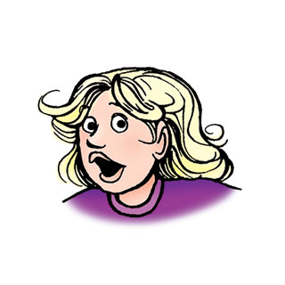 Meredith is a young white girl with blonde hair.