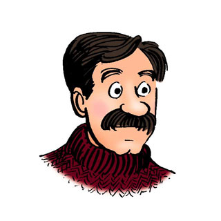 Uncle Phil in a red sweater.