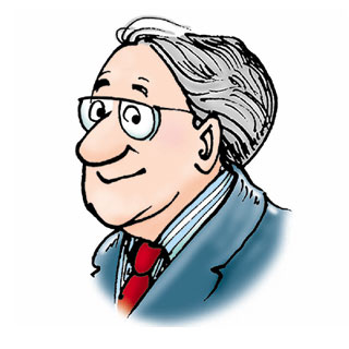 Grandpa William, an old man with a long face.