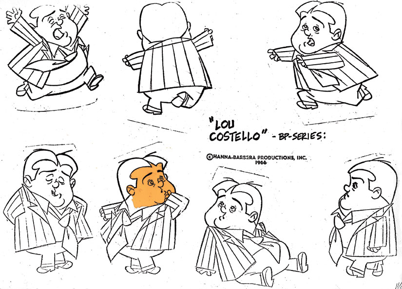 Abbot and Costello animation cel