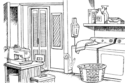 The laundry room