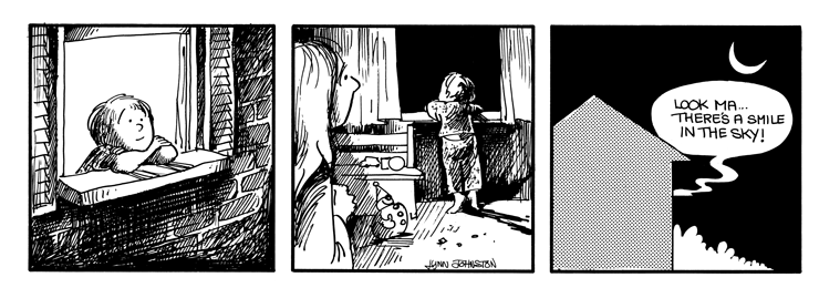 Michael sees a smile in the sky.