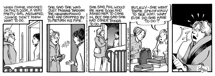 Connie cried thinking that Phil was seeing someone else.